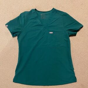 Figs Catarina Scrub Top Hunter Green
